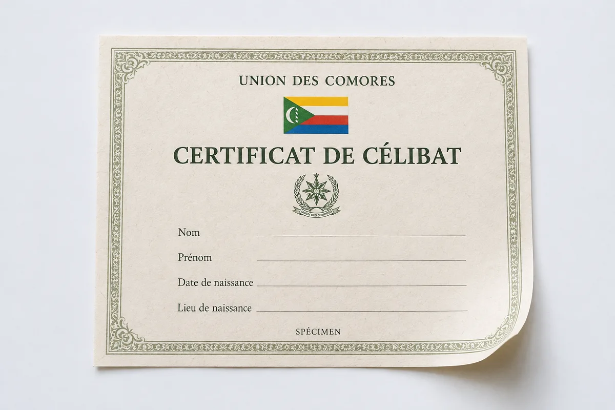 Certificat de Célibat