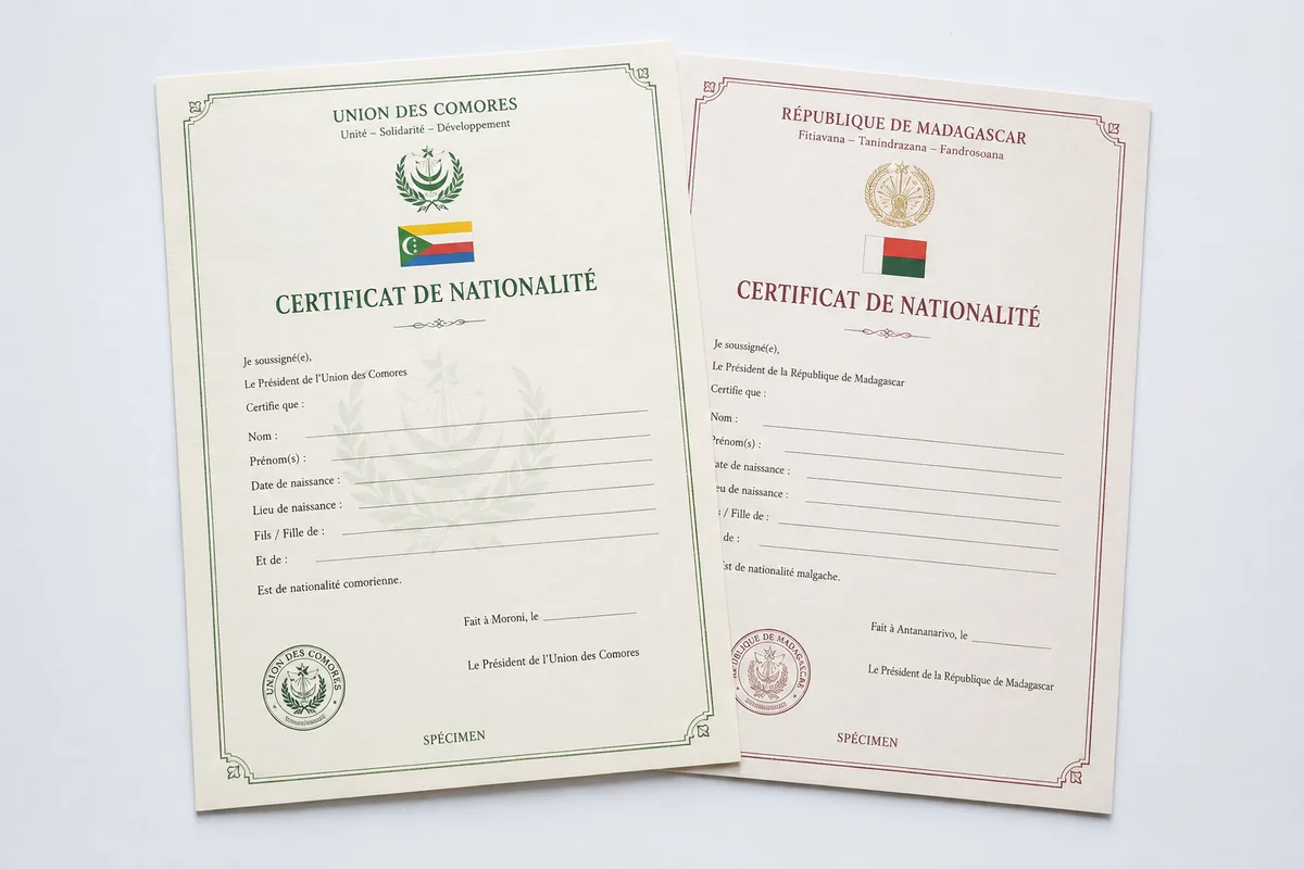 Nationalité — Comores / Madagascar